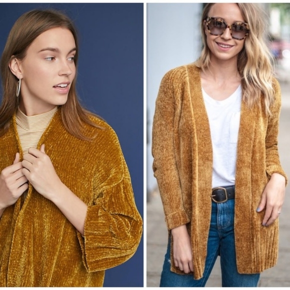 Moth Sweaters - Moth (Anthropologie) - Chenille Cardigan - Size L